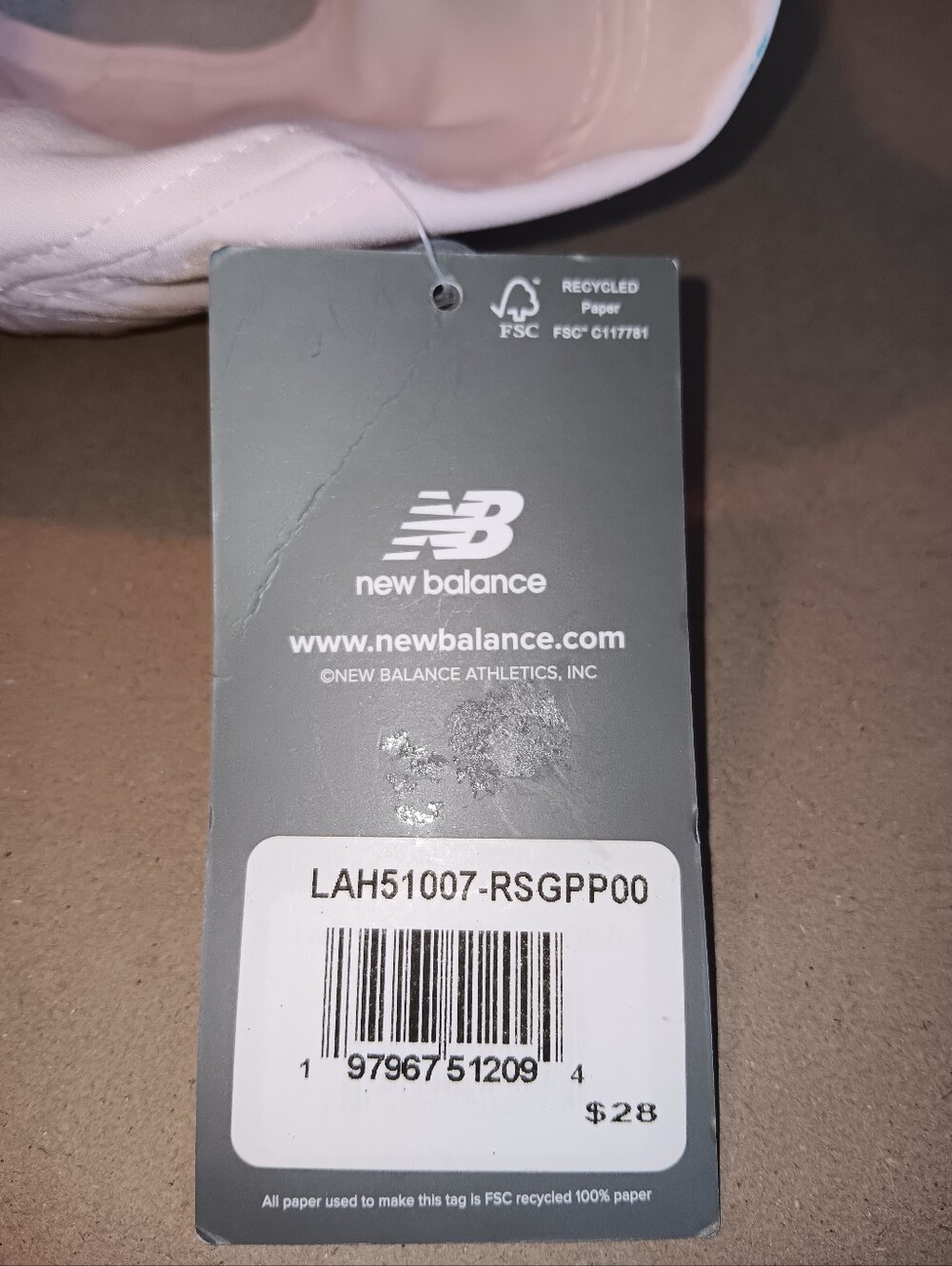 New Balance Light Pink Cap with NB Logo - Picture 4 of 7